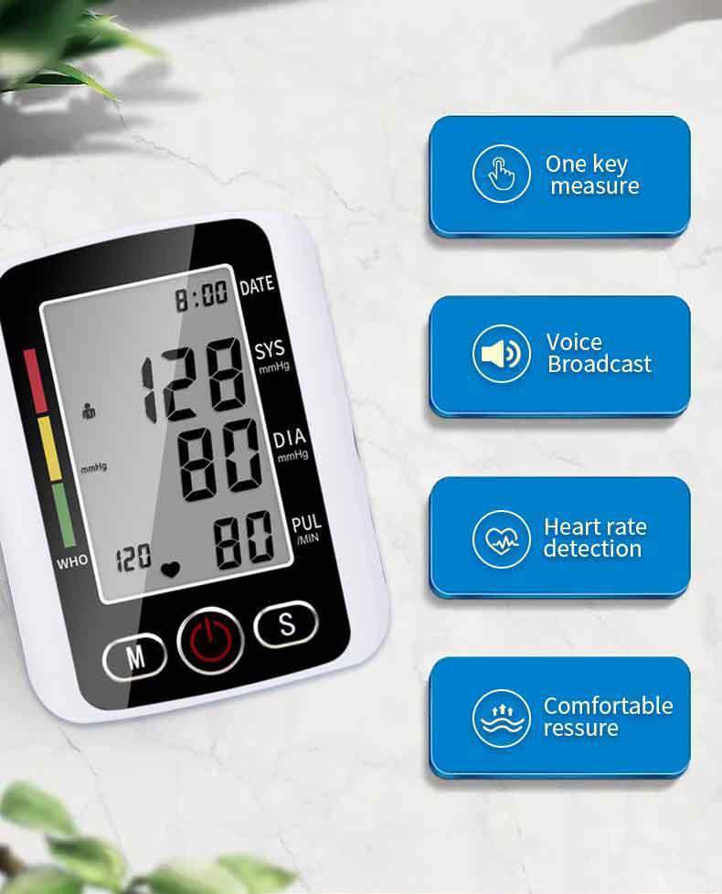 50 Pieces Arm Electronic Blood Pressure Monitor with voice function