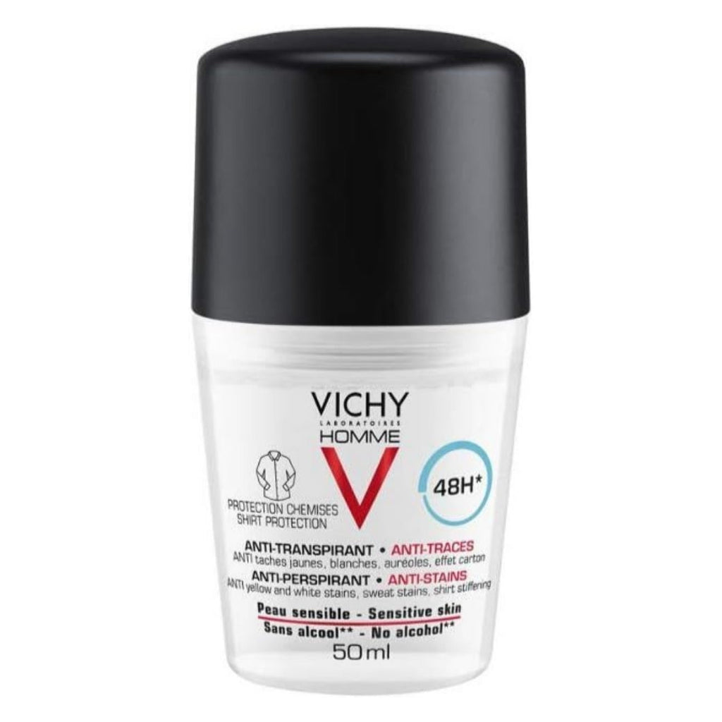 Vichy HOMME anti-transpirant anti-traces 48h deo roll-on 50 ml x24 pieces