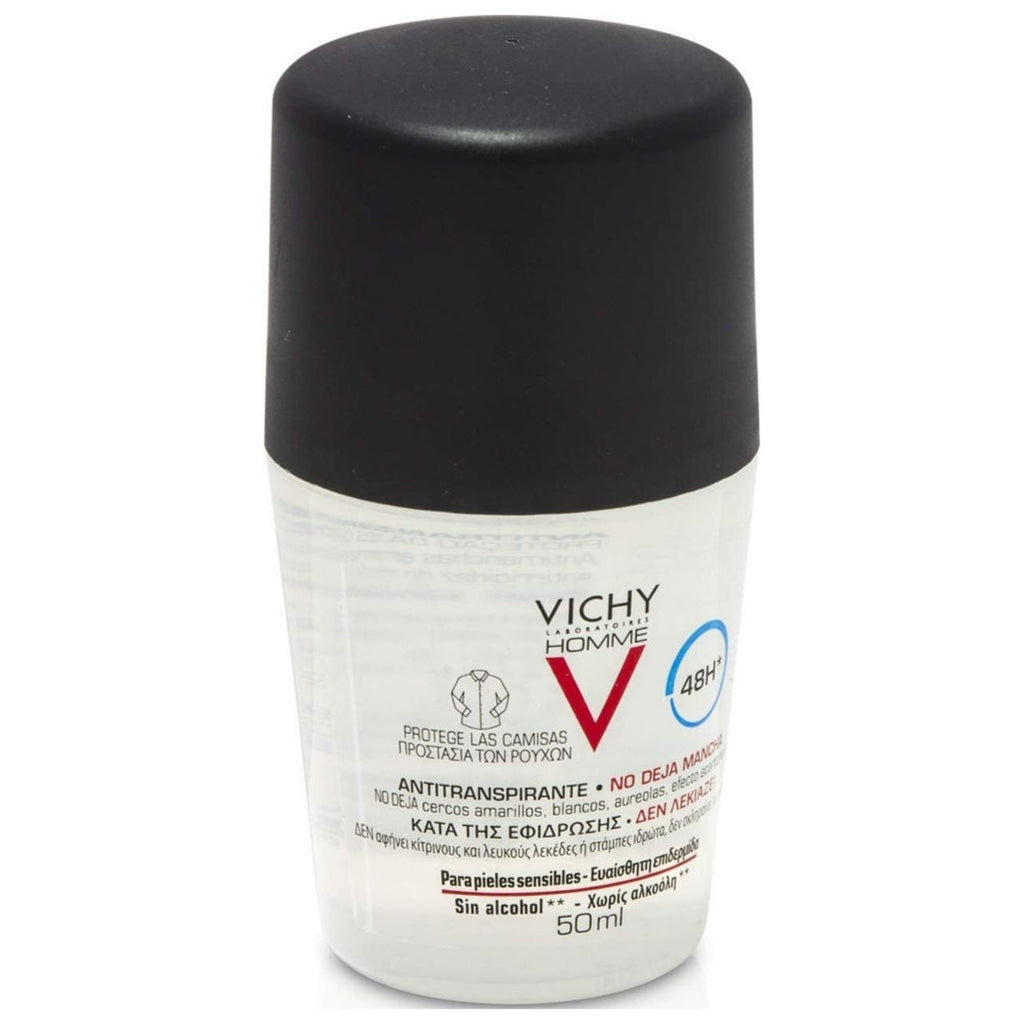 Vichy HOMME anti-transpirant anti-traces 48h deo roll-on 50 ml x24 pieces