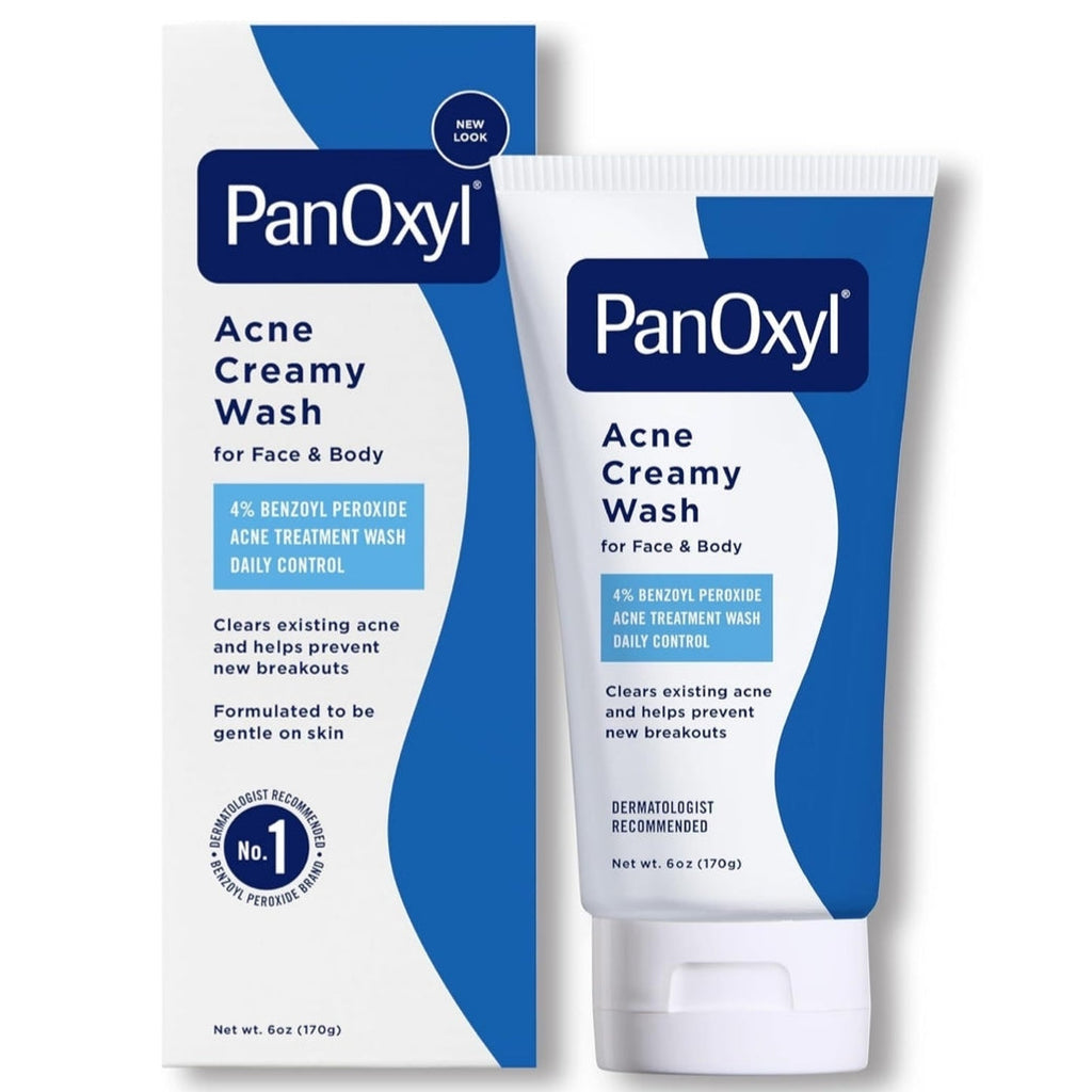 PanOxyl Antimicrobial Acne Creamy Wash, 4% Benzoyl Peroxide, 6 Ounce x24 pieces