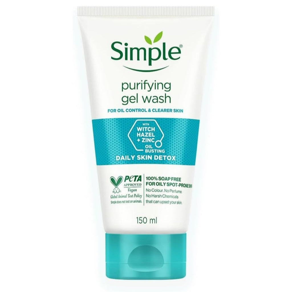 Simple Daily Skin Detox Purifying Facial Wash, 150ml x24 pieces