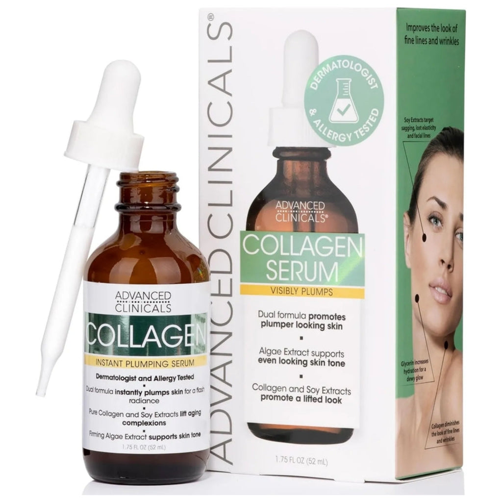 Advanced Clinicals Collagen x 24 pieces Anti Aging Face Serum Moisturizer For Skin Tightening, Brightening & Hydrating