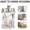 360 Degree Rotating Cosmetic Organizer Transparent 24 Pieces