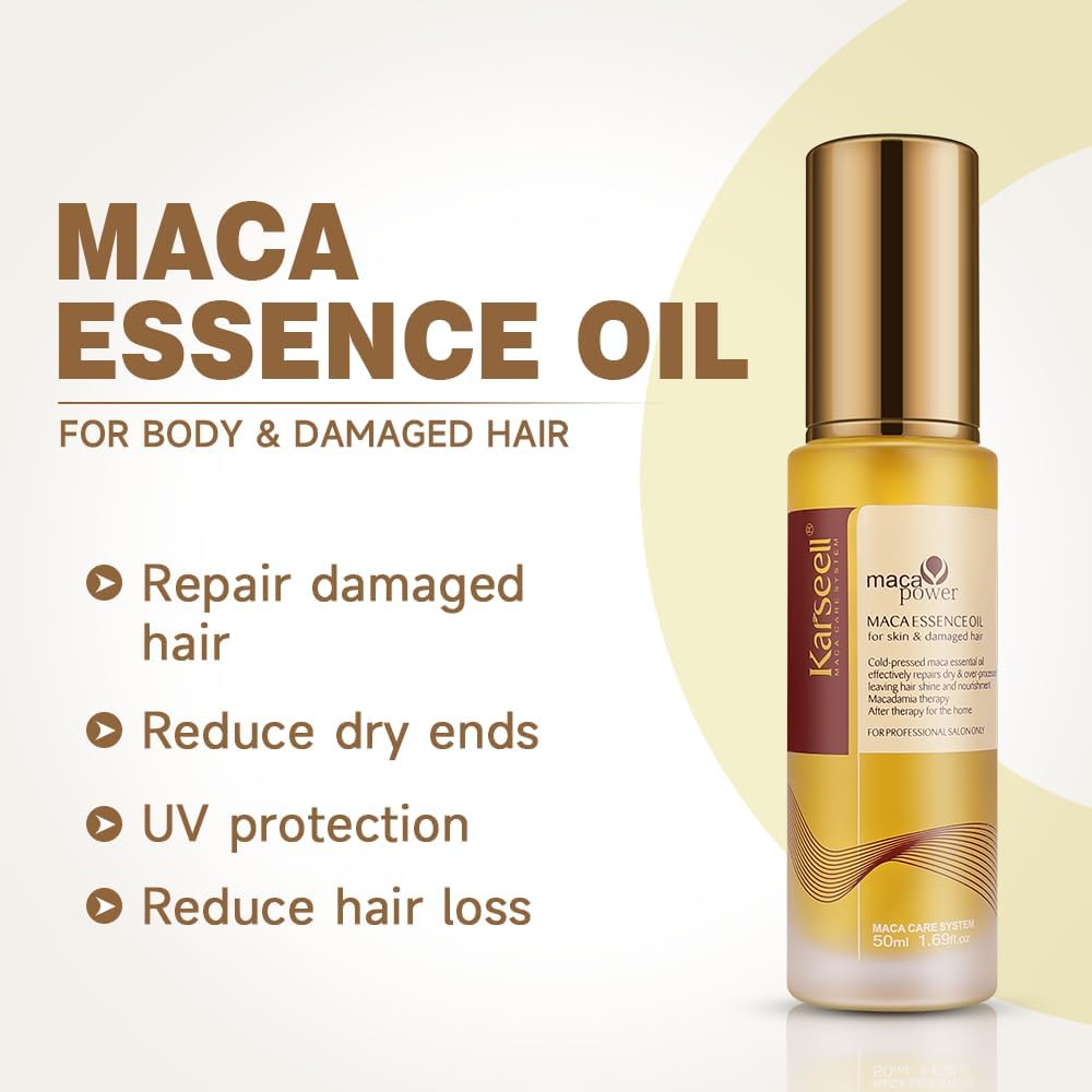 Karseell Maca Essence oil for damaged Hair effectively repair dry hair 50 ml x 24 pieces