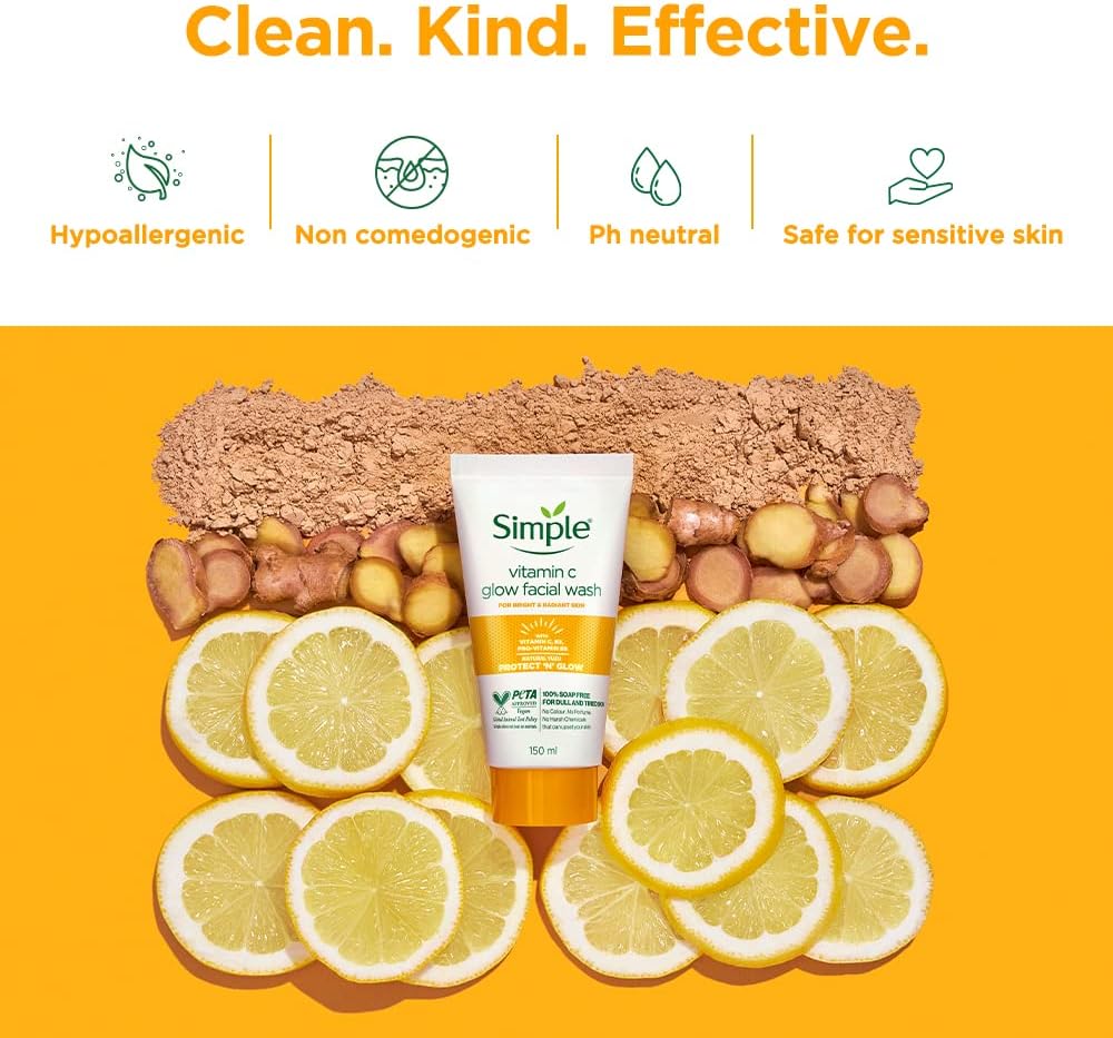 Simple Protect N Glow Vitamin C Glow Facial Wash 150ml x24 pieces