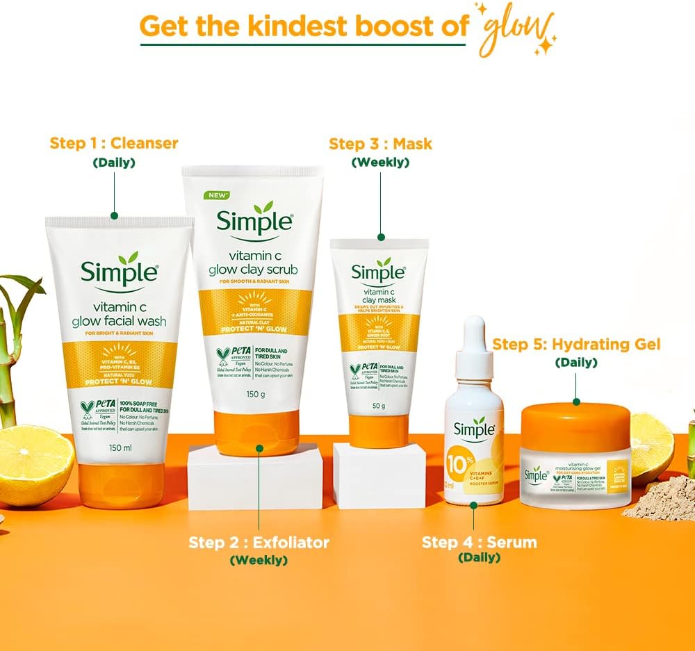 Simple Protect N Glow Vitamin C Glow Facial Wash 150ml x24 pieces