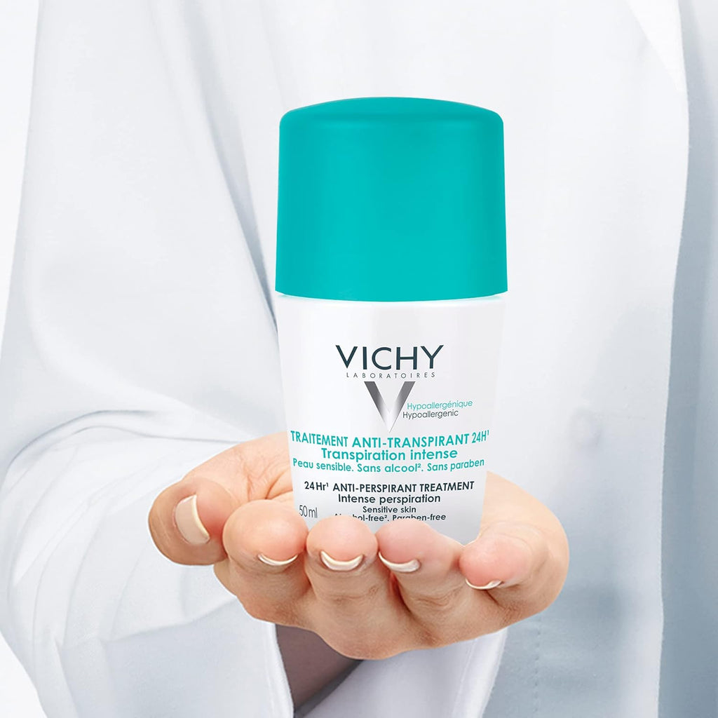 Vichy 48 Hour Anti-Perspirant Treatment Roll-On for Sensitive Skin, 50 ml x24 pieces