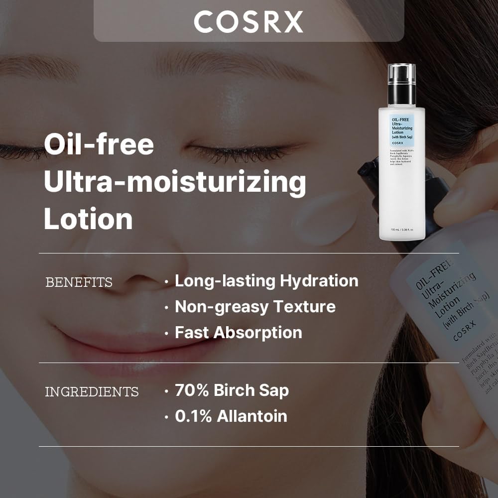 COSRX Oil Free Ultra Moisturizing Lotion (With Birch Sap) x 24 pieces