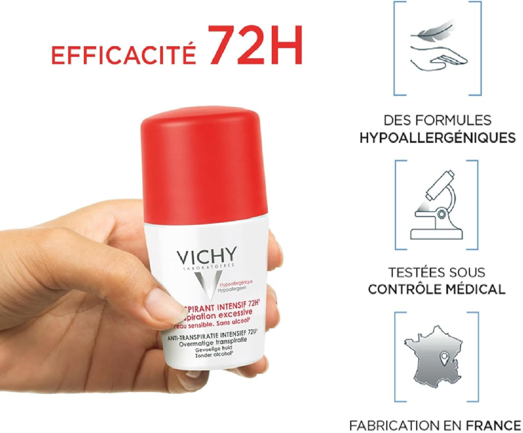 Vichy Stress Resist Antiperspirant 72 Hour Roll on Deodorant 50 ml x24 pieces