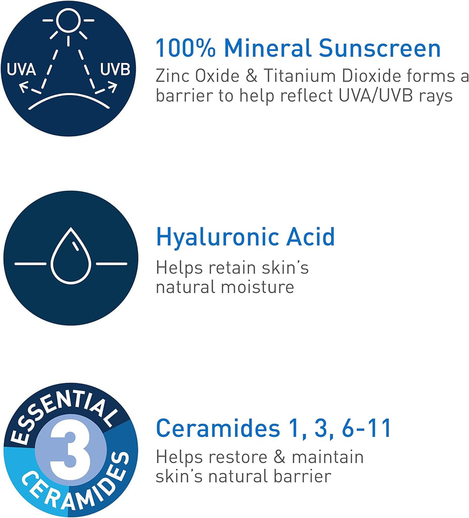 CERAVE Hydrating Mineral Sunscreen SPF 50 x 24 pieces