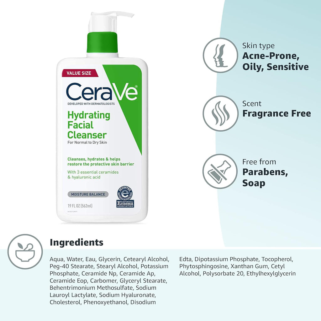 CERAVE Hydrating Facial Cleanser x 24 pieces