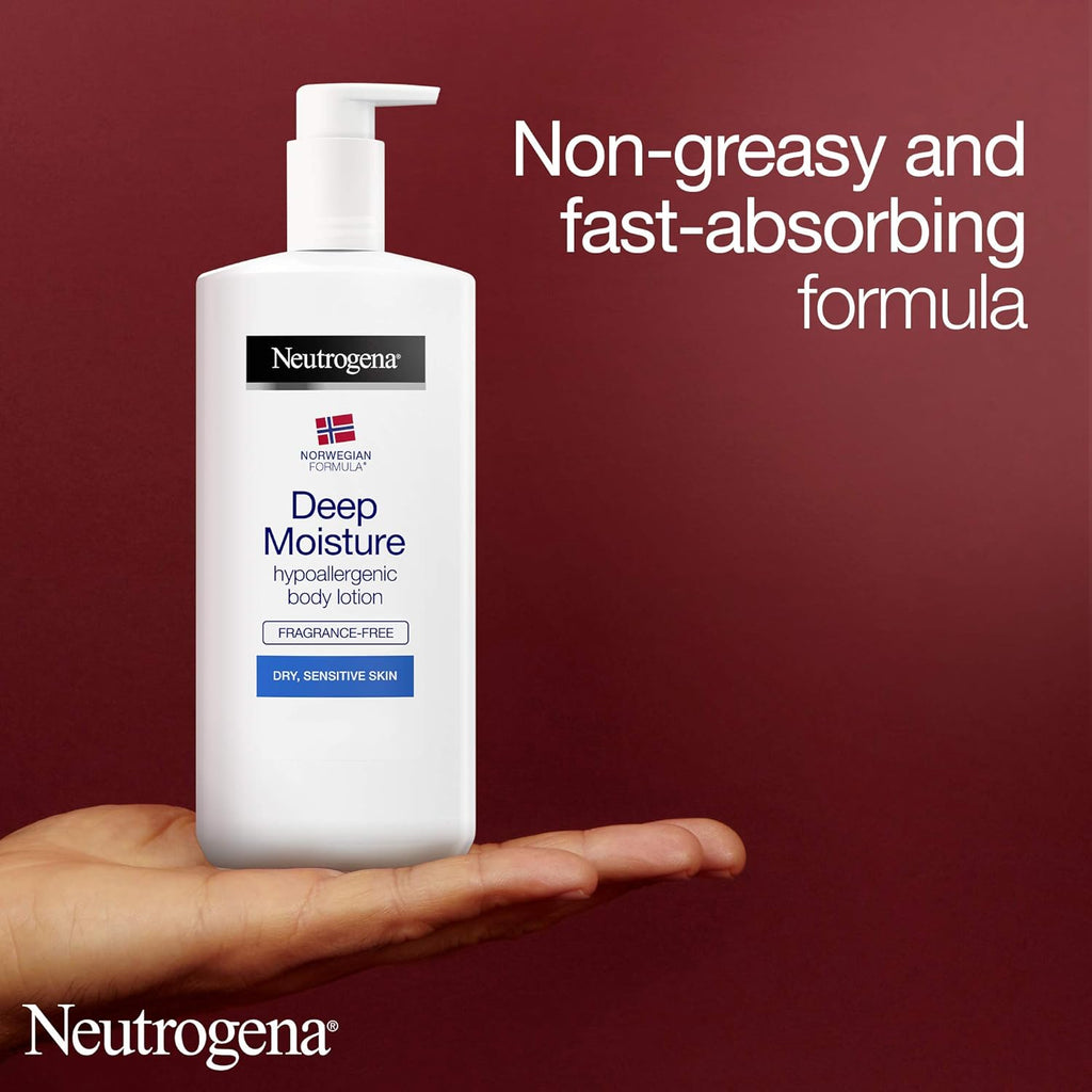 Neutrogena Norwegian Formula Deep Moisture Body Lotion Dry And Sensitive Skin, 400 Ml x24 pieces