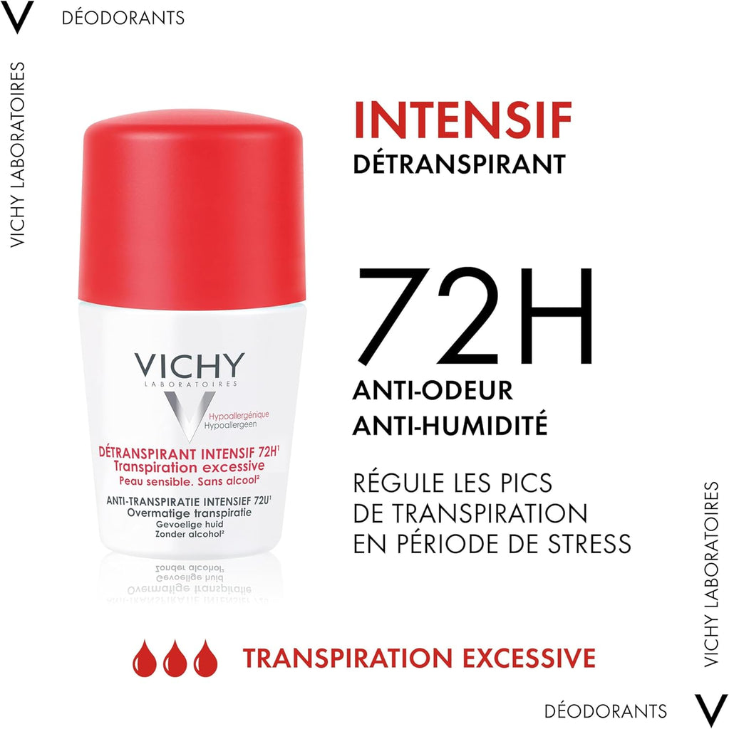 Vichy Stress Resist Antiperspirant 72 Hour Roll on Deodorant 50 ml x24 pieces