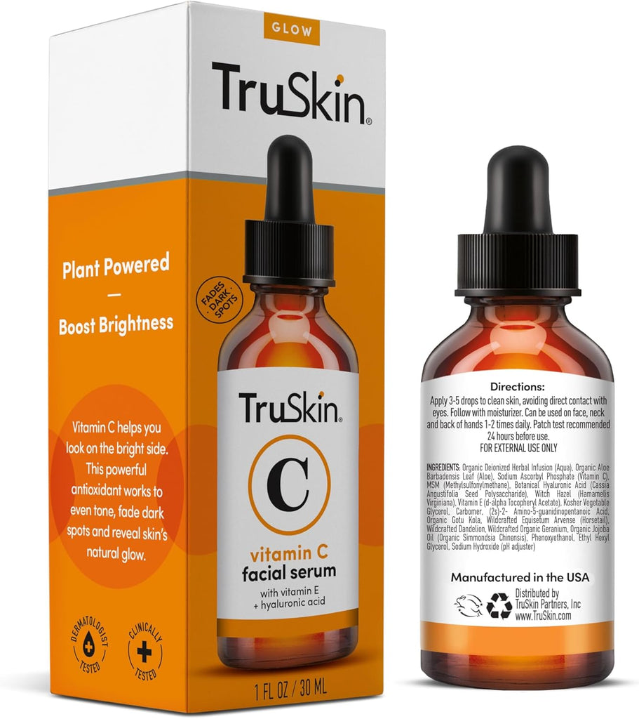 TruSkin Naturals Vitamin C Facial Serum with Hyaluronic Acid & Vitamin E x24 pieces