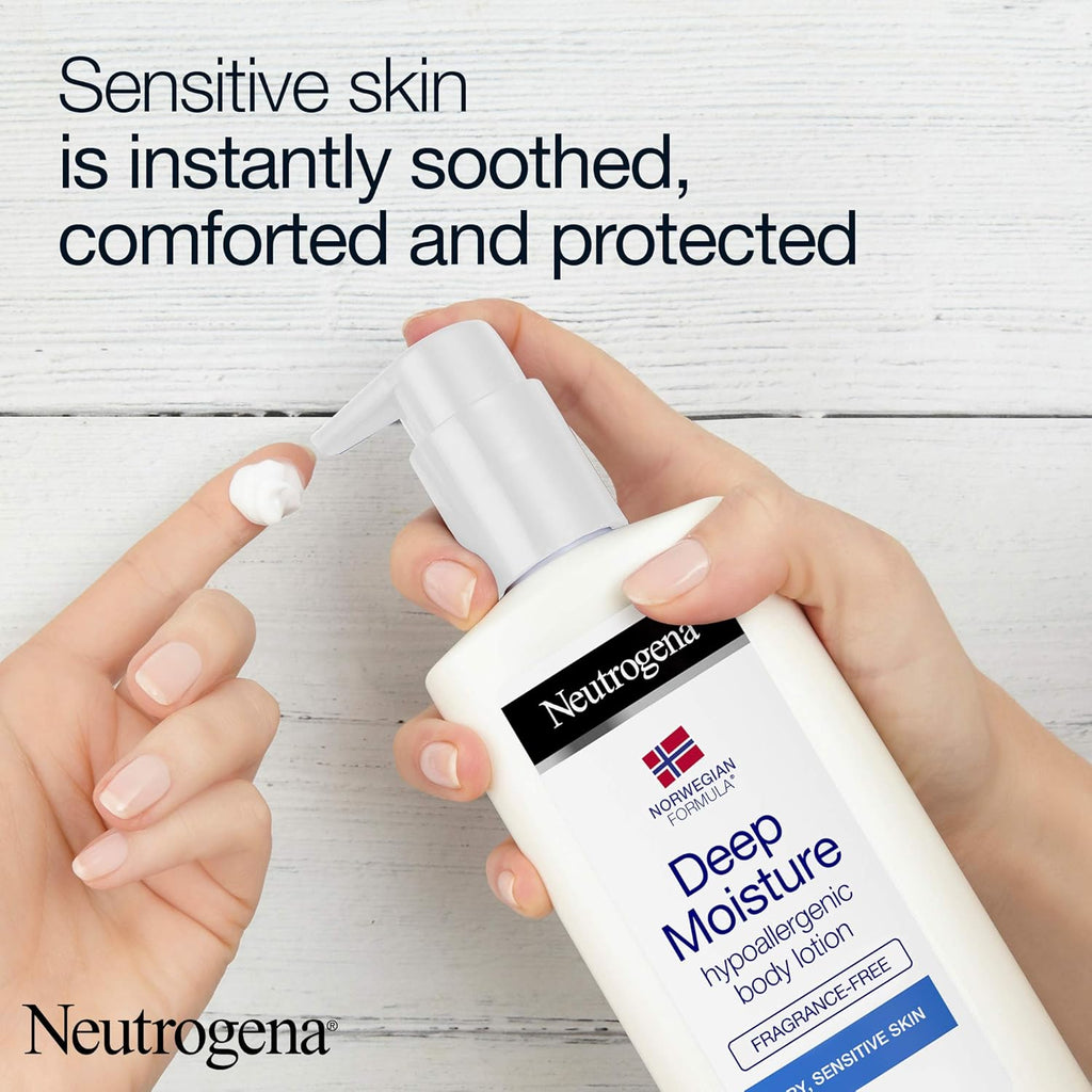 Neutrogena Norwegian Formula Deep Moisture Body Lotion Dry And Sensitive Skin, 400 Ml x24 pieces