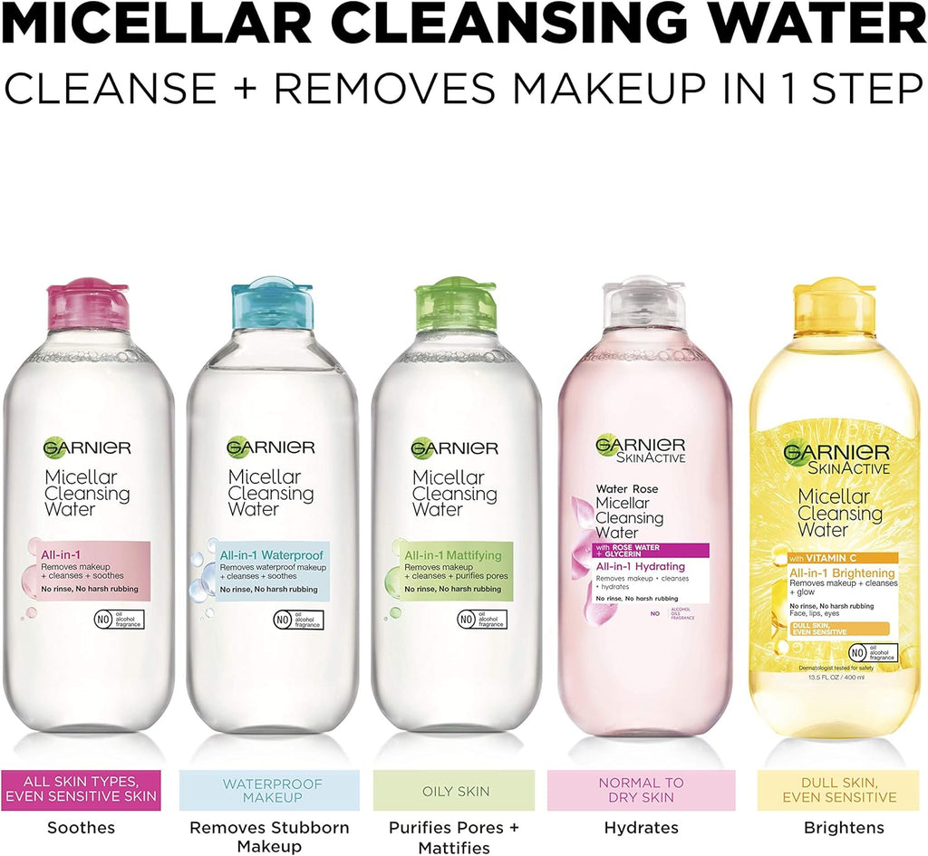 Garnier SkinActive Micellar Cleansing Water with Rose Water and Glycerin x 24 pieces