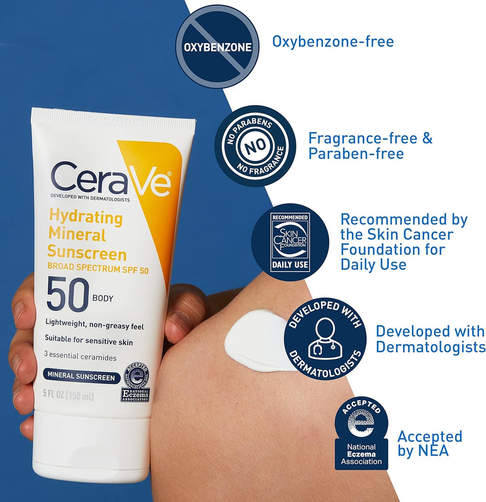 CERAVE Hydrating Mineral Sunscreen SPF 50 x 24 pieces