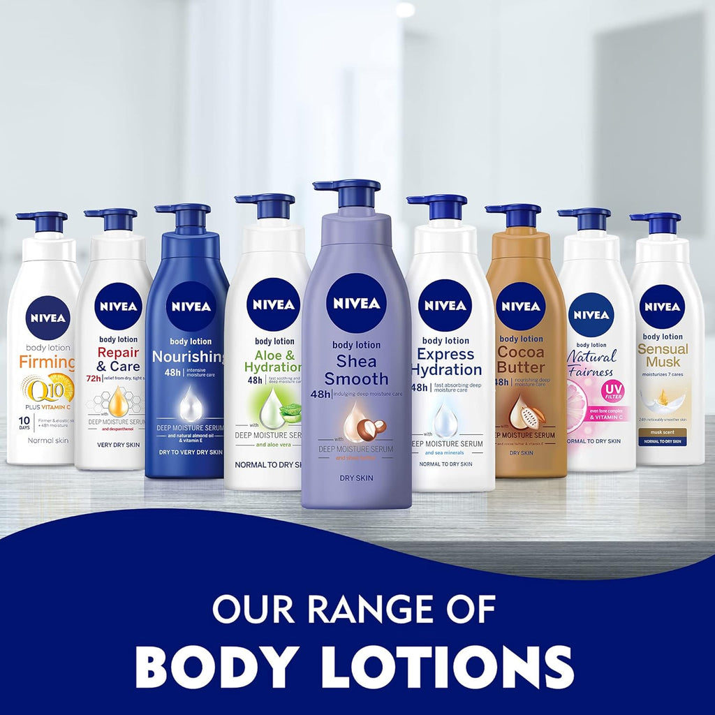 NIVEA Body Lotion Firming, Q10+ Vitamin C Firming, Normal Skin, 400ml x24 pieces