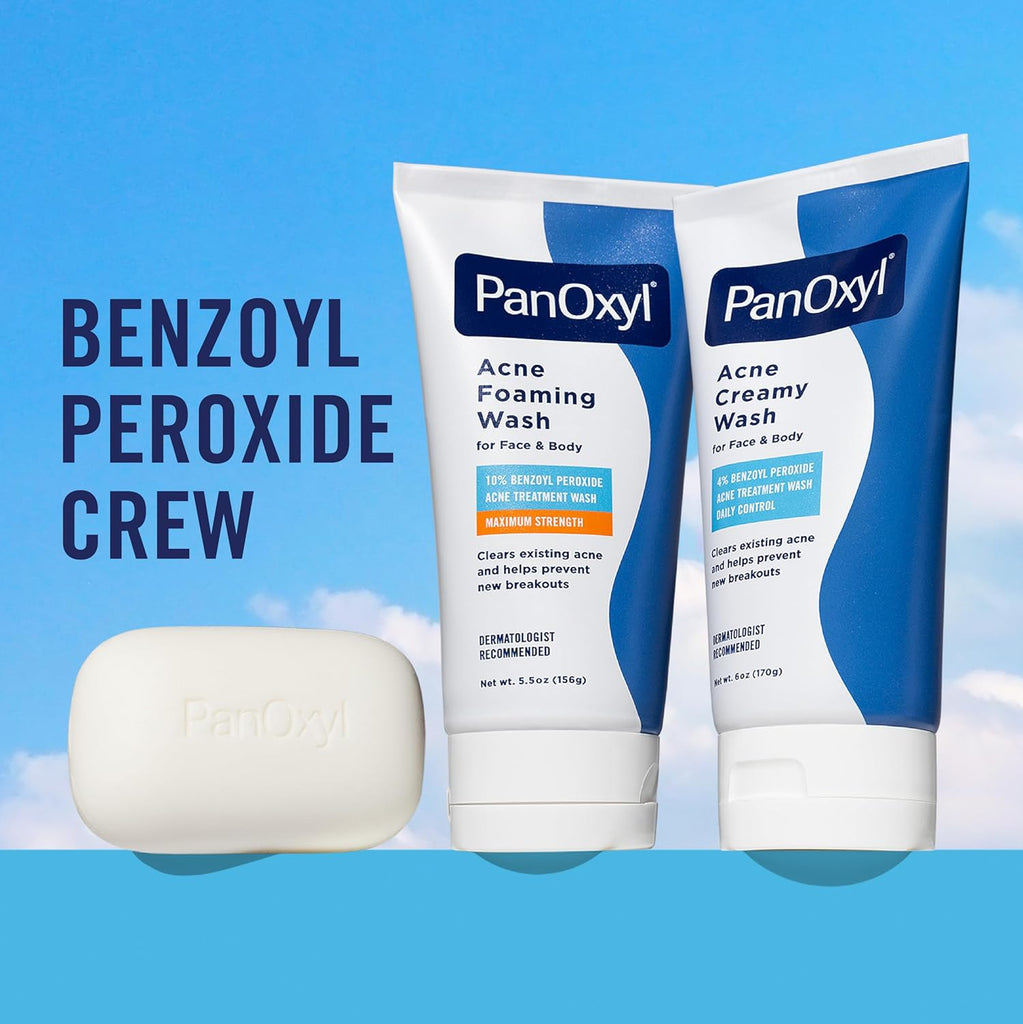 PanOxyl Antimicrobial Acne Creamy Wash, 4% Benzoyl Peroxide, 6 Ounce x24 pieces