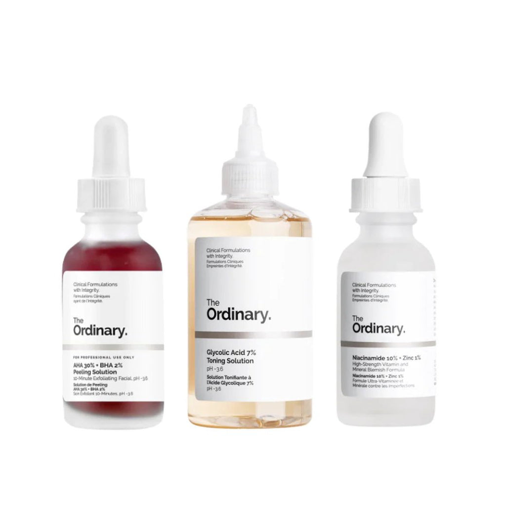 The Ordinary Glycolic Toning, Peeling Solution, Niacinamide Combo Pack