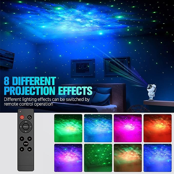 Astronaut Galaxy Star Projector Starry Night Light, 360 Adjustable