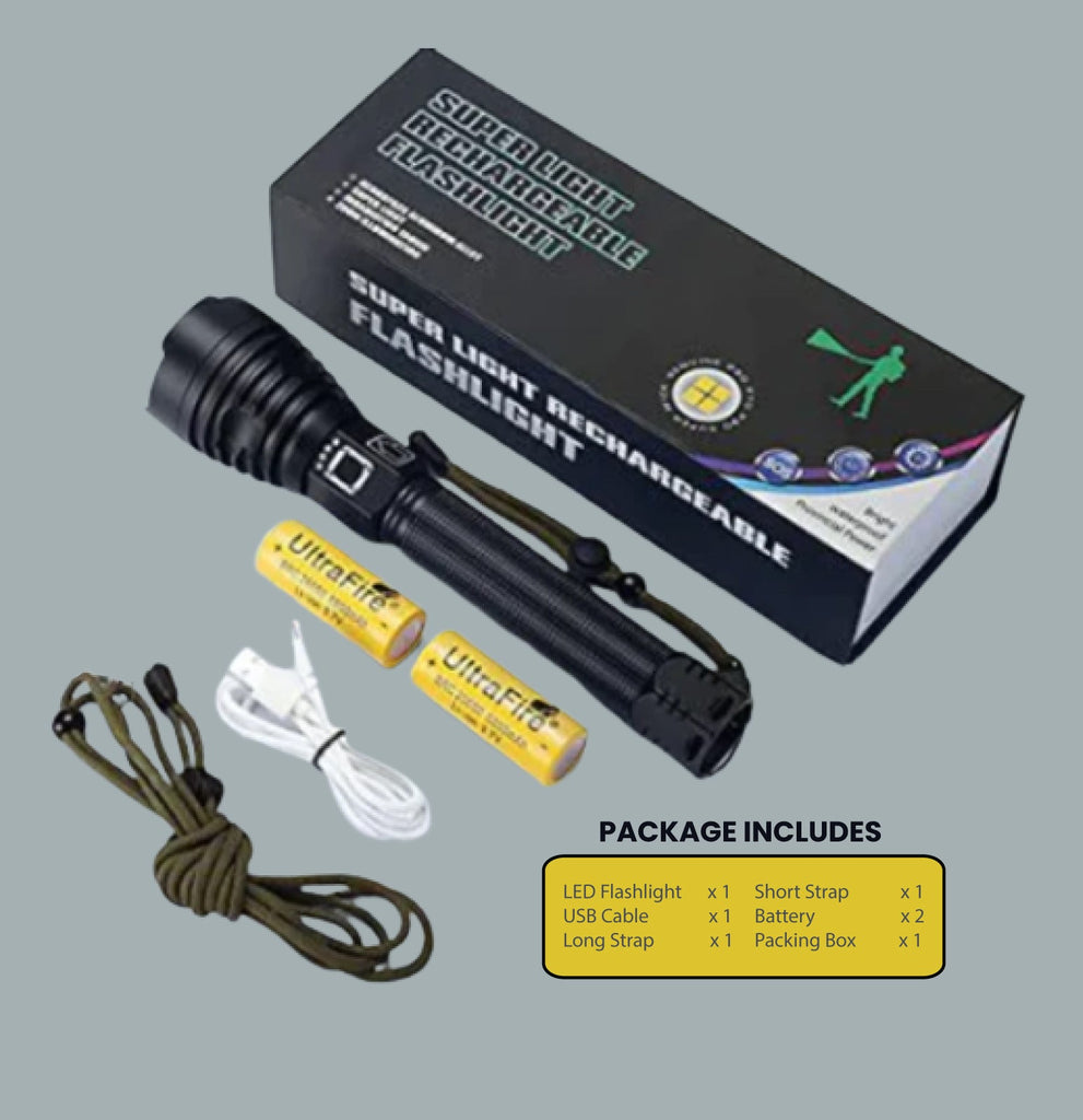  Super Bright P90 LED Rechargeable Tactical Laser Flashlight